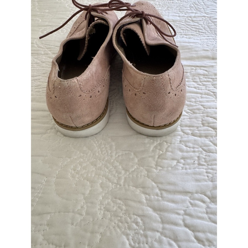 NWOT bp Pink/Tan Suede Oxford Ladies Shoes Size 7M - Picture 3 of 6